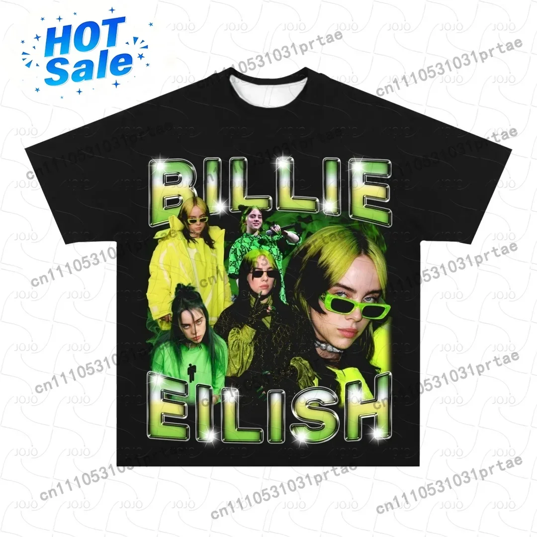 Billie Eilish Retro Pattern T- - огляд і ціна Street Fashion Men 2025