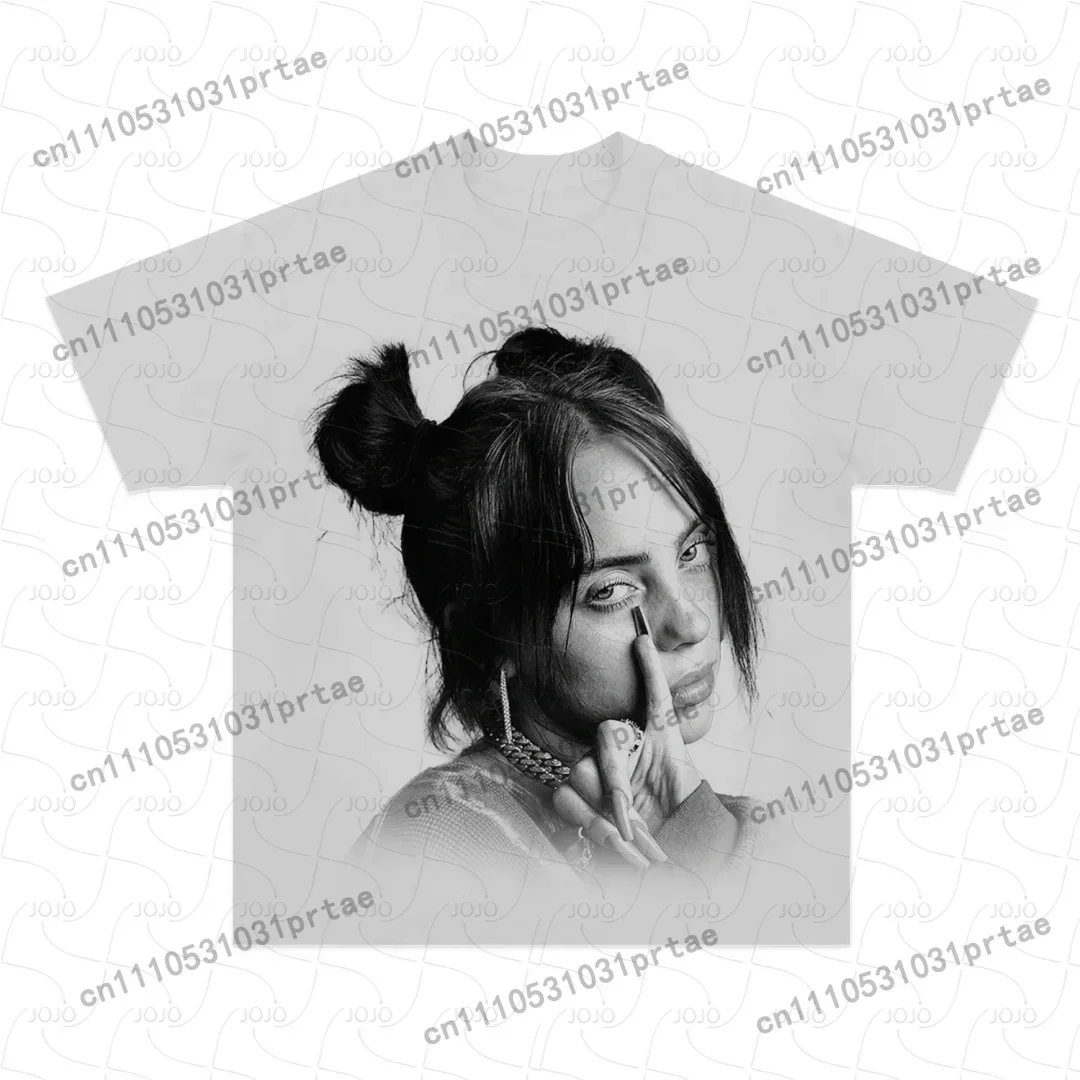 Billie Eilish Retro Pattern T- - огляд і ціна Street Fashion Men 2025
