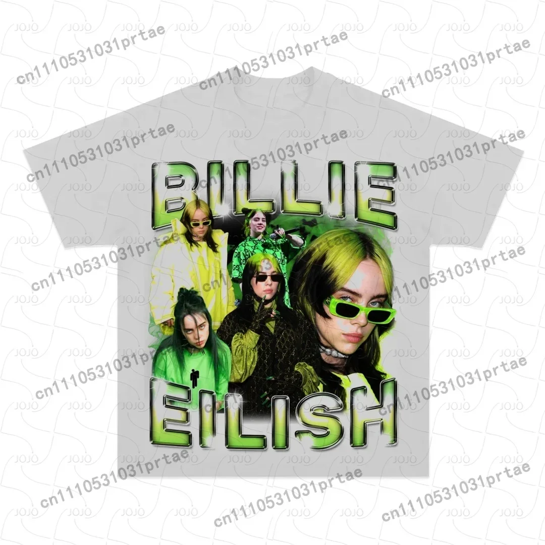 Billie Eilish Retro Pattern T- - огляд і ціна Street Fashion Men 2025